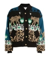 HAYLEY MENZIES KNITTED LEOPARD BOMBER JACKET,17448677