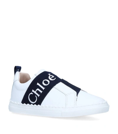 Chloé Lauren Logo Low-top Sneakers In White