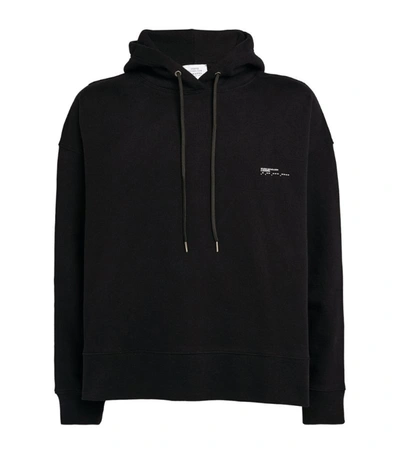 Studio Nicholson X Sunspel Logo Hoodie In Black