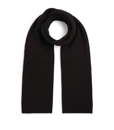 Joseph Cardigan Stitch Scarf In Black