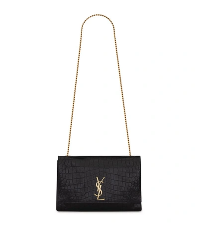 Saint Laurent Medium Kate Reversible Shoulder Bag In Black