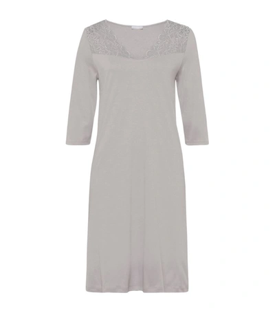 Hanro Lace-panel Moments Nightdress In Essential