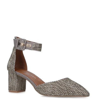 Kurt Geiger Burlington Stud-embellished Woven Courts In Beige