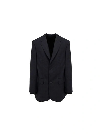 Balenciaga Oversized Single-breasted Blazer In Black