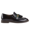 GUCCI BLACK LEATHER LOAFERS,6621901PKE0 1063
