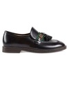 Gucci 20mm Web Patent Leather Loafers In Nero