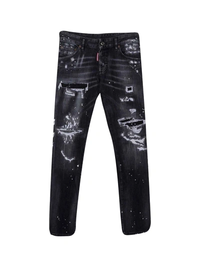 Dsquared2 Teen Black Jeans In Denim