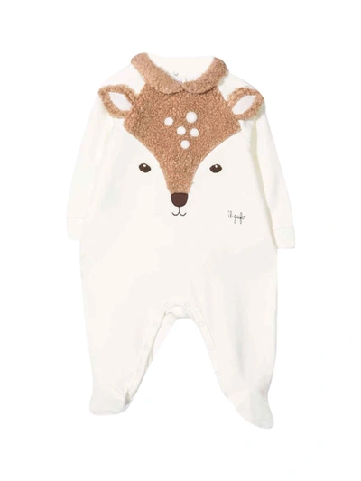 Il Gufo Kids Cream Onesie In Latte/marrone