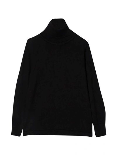 Balmain Black Teen Sweater In Nero/bianco