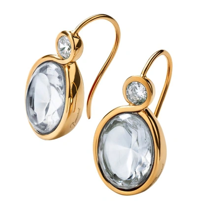Baccarat Gold Vermeil Croise Clear Earrings
