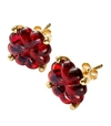 BACCARAT GOLD VERMEIL AND CRYSTAL TRÈFLE IRIDESCENT STUD EARRINGS,16162385