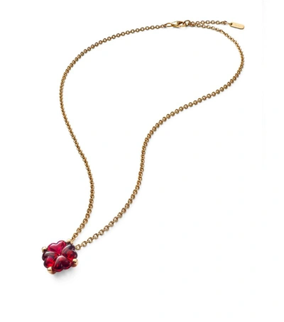 Baccarat Gold Vermeil Trefle Red Choker In Clear