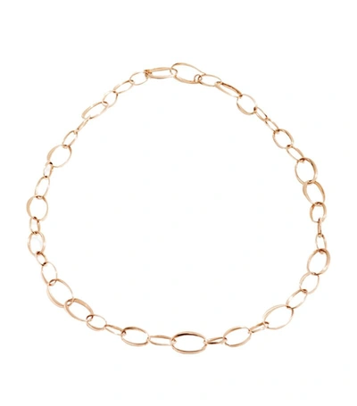 POMELLATO ROSE GOLD HOOP CHAIN NECKLACE,17145100