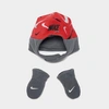 NIKE NIKE BOYS' INFANT FLEECE TRAPPER HAT AND MITTENS SET,8202973