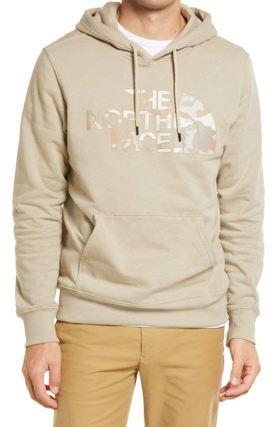 The North Face Half Dome Hoodie In Tan Camo Print