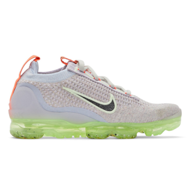 Nike Multicolor Air Vapormax 2021 Flyknit Sneakers In Light Bone/black/lime