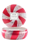 Voluspa Crushed Candy Cane 3-wick Decorative Tin Candle