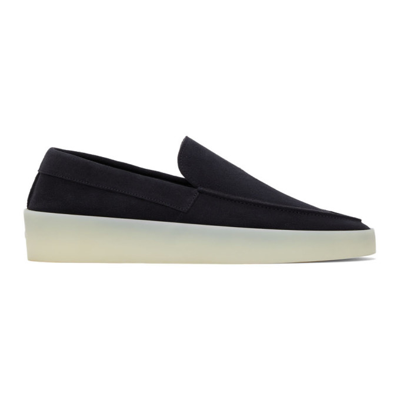 Fear Of God Navy Suede 'the Loafer' Loafers In Blue
