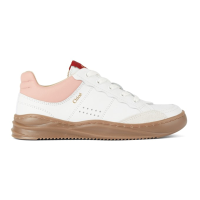 Chloé Kids Off-white Franckie Sneakers In 117 Offwhit