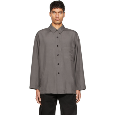 Lemaire Grey Silk Pyjama Shirt In Gunmetal | ModeSens Lemaire Grey Silk Pyjama Shirt In Gunmetal | ModeSens