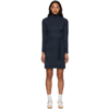 APC NAVY SERENA MOCK NECK DRESS