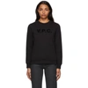 Apc A.p.c. V.p.c. Flock Logo Sweatshirt In Lzz Black
