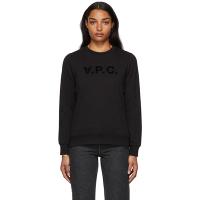 Apc Black Flocked Viva Logo Sweater