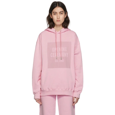 Opening Ceremony Box Logo Hoodie - Atterley In Pink Lady