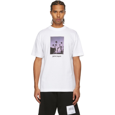 Palm Angels Photograph-print Short-sleeve T-shirt In White