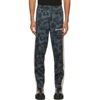 PALM ANGELS NAVY CAMO TRACK trousers