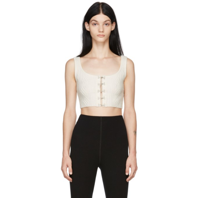 Sportmax White Dardano Hook-eye Tank Top