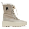 Mackage Hero Shearling-lined Lug-sole Boots In Champagne