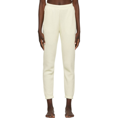 Skims Off-white Waffle Jogger Lounge Pants In Cream