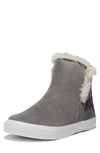 Timberland Skyla Bay Faux Fur Lined Leather Sneaker In Medium Grey Nubuck
