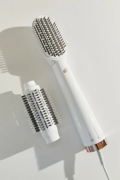 T3 Airebrush Duo Interchangeable Hot Air Blow Dry Brush In White