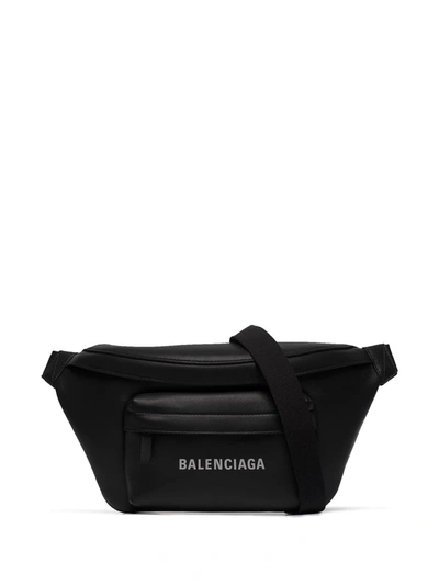 Balenciaga Everyday Leather Belt Bag In Black