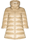 Herno Beige Woven Half Coat With High Collar In Nude