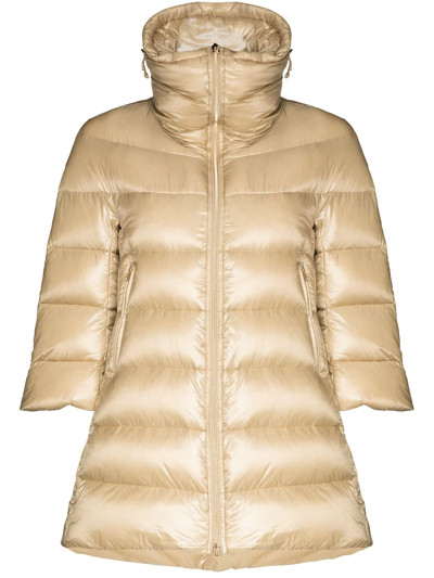 Herno Cleofe Cropped-sleeve Jacket In Nude