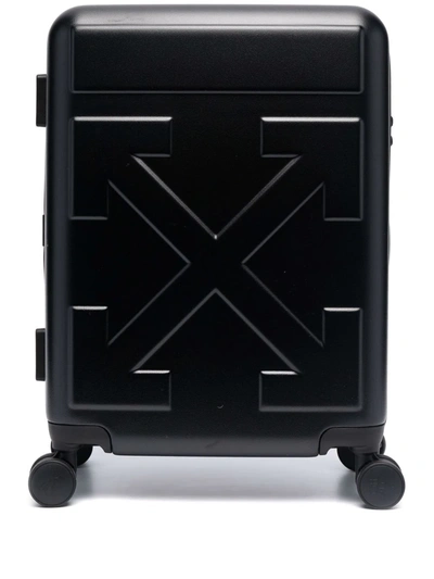 Off-white Arrow Motif Cabin Trolley Case In Black