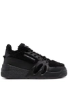 GIUSEPPE ZANOTTI TALON SHEARLING-TRIM HIGH-TOP SNEAKERS