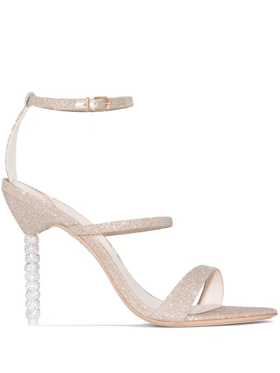 Sophia Webster Rosalind 100mm Leather Sandals In Oro