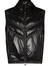 Moncler Chevron-quilted Padded Gilet In Schwarz