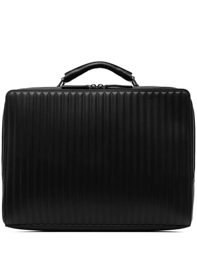 Emporio Armani Quilted-finish Laptop Bag In Schwarz