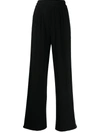 Giorgio Armani High-waisted Pleated Trousers In Schwarz