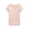Polo Ralph Lauren Girl's Logo Embroidered T-shirt In Hint Of Pink