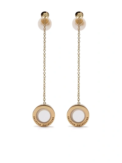 Delfina Delettrez 18kt Yellow Gold Pearl Sonic Earpod Earrings