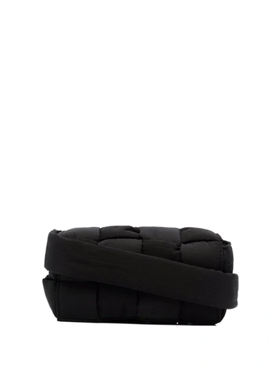 Bottega Veneta Cassette Padded Intrecciato Belt Bag In Black