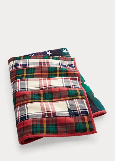 Ralph Lauren Homestead Throw Blanket In Red Multi