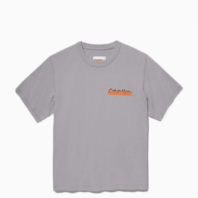 Heron Preston For Calvin Klein Grey Logoed Crewneck T-shirt