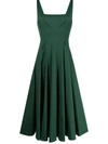 STAUD WELLS FLUTED DRESS